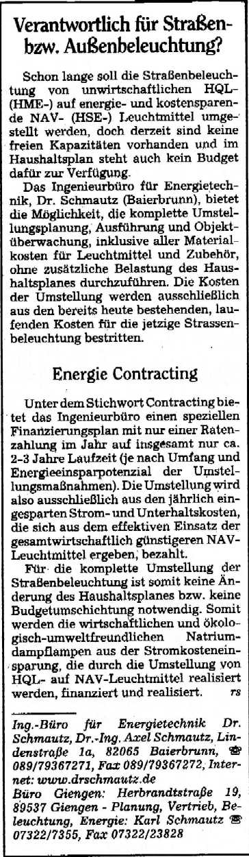 Bayerische Staatszeitung Nr.3 vom 19.01.2001